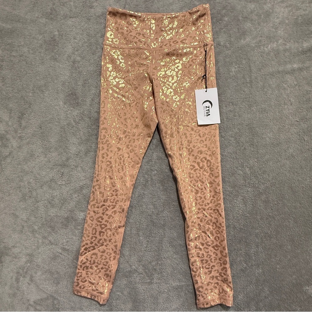ZYIA Gold Foil Leopard Print Women’s size 2